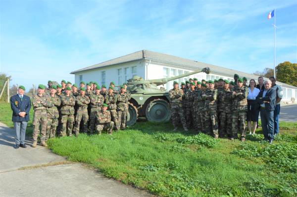 The group of new legionnaires at La Martinerie with their supervisors and Marie, Frédéric, Jean-Jacques, Roland who were in charge of the visit